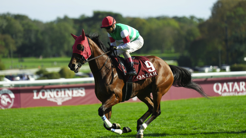 French jockey Christophe Lemaire competes ahead of the 2024 Qatar Prix de l'Arc de Triomphe horse race in Paris