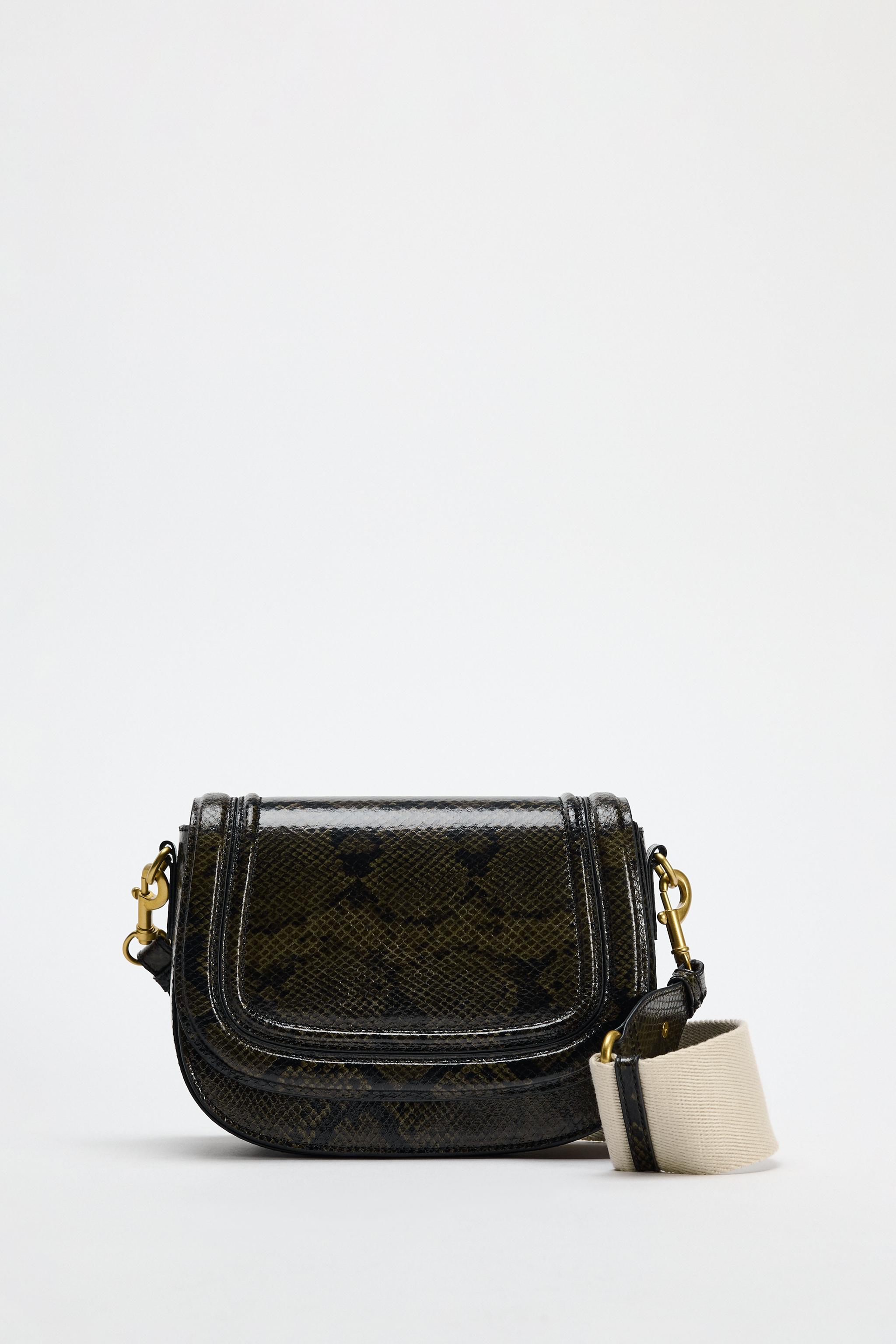 Snakeskin Print Crossbody Bag