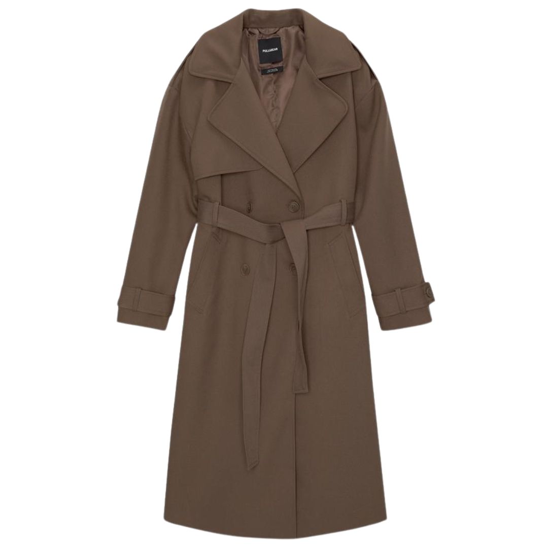 Pull & Bear Trench coat with belt