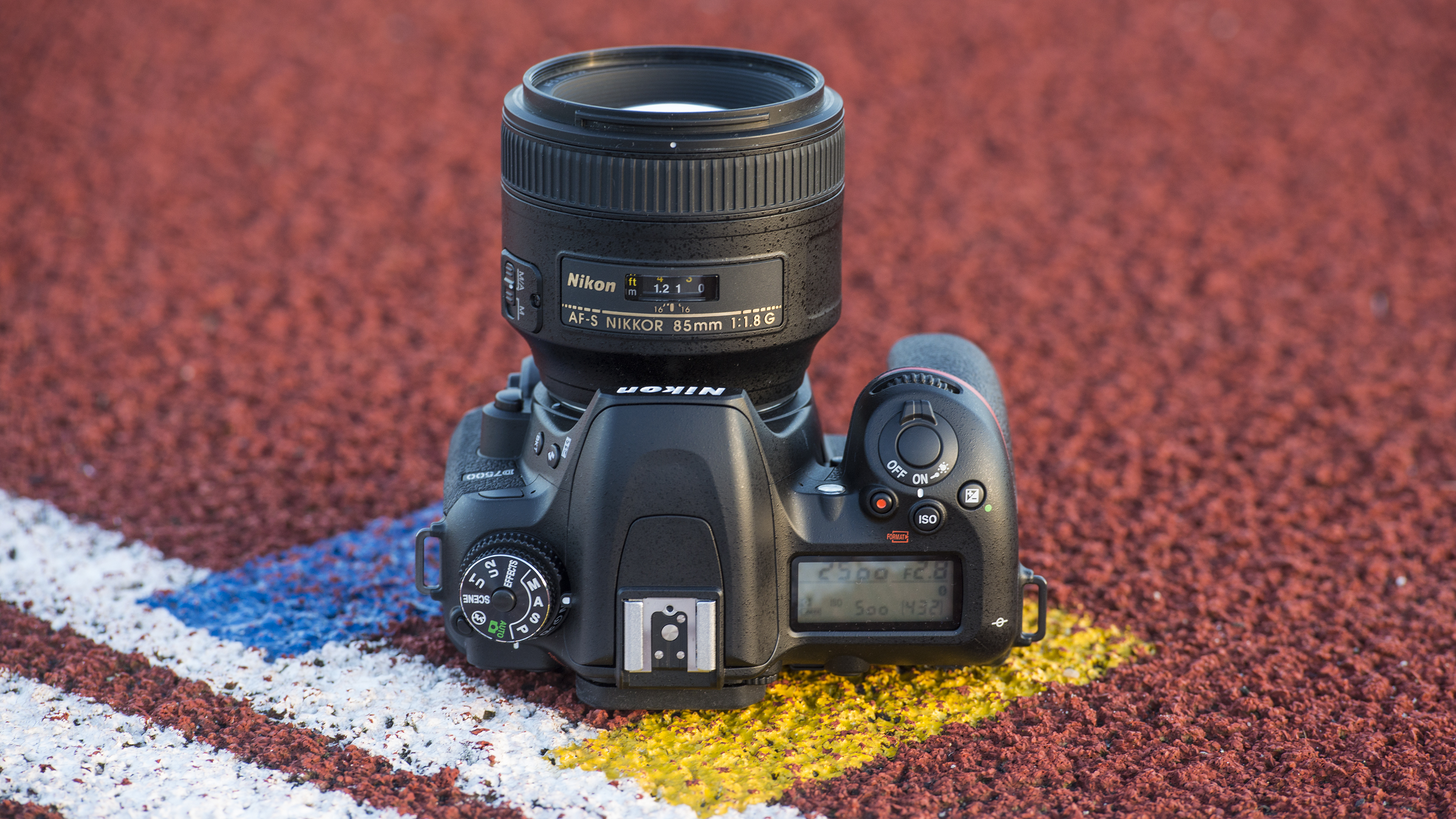 Nikon D7500 on an athletics track