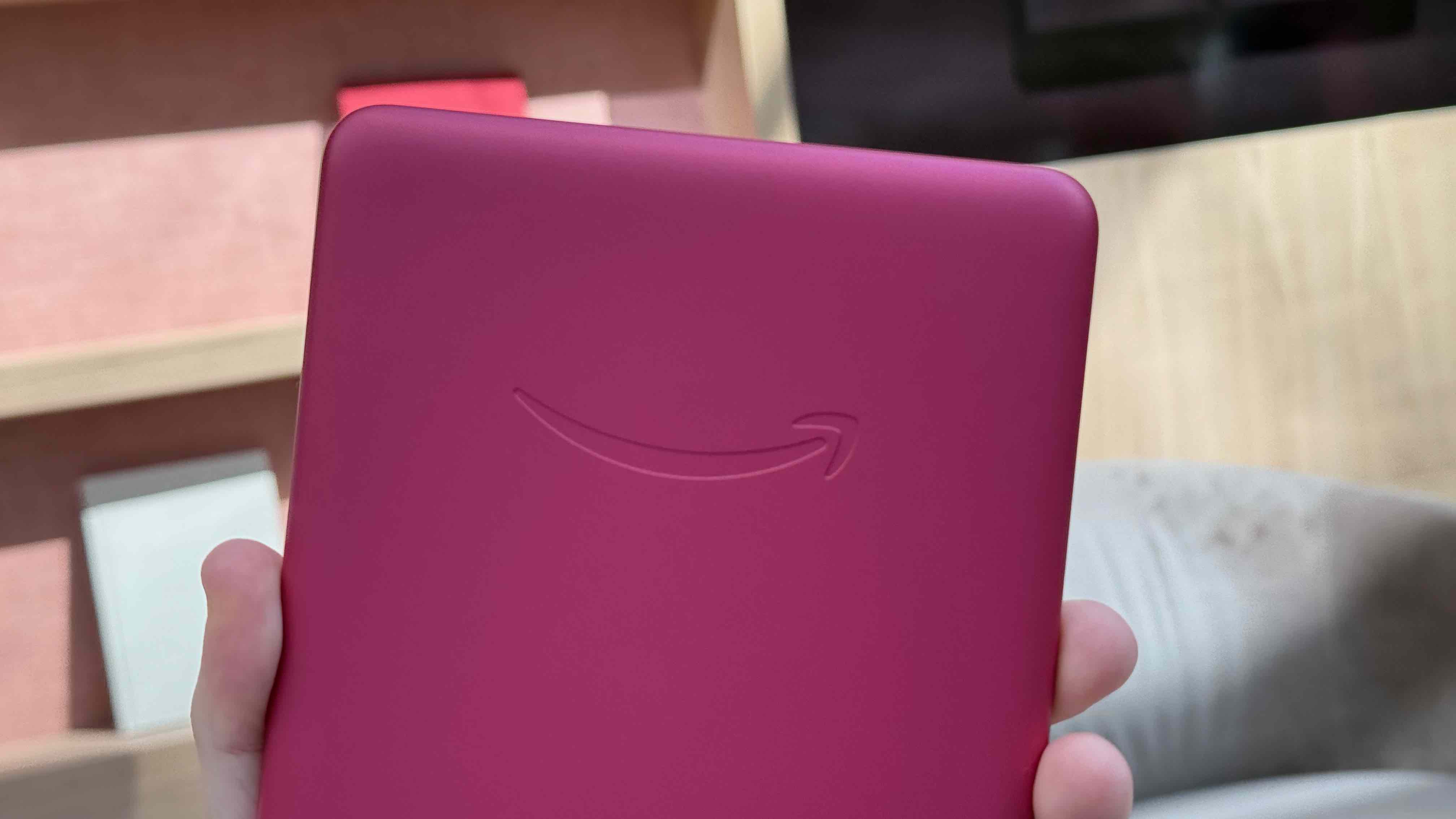 The new Amazon Kindle Paperwhite Signature Edition (2024) in Raspberry.