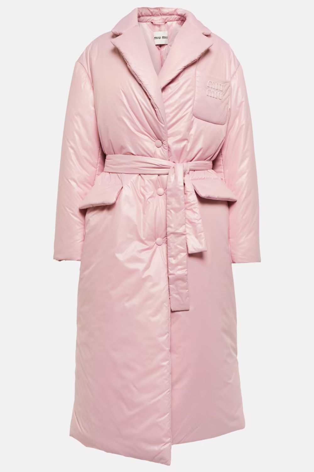 MiuMiu pink puffer coat