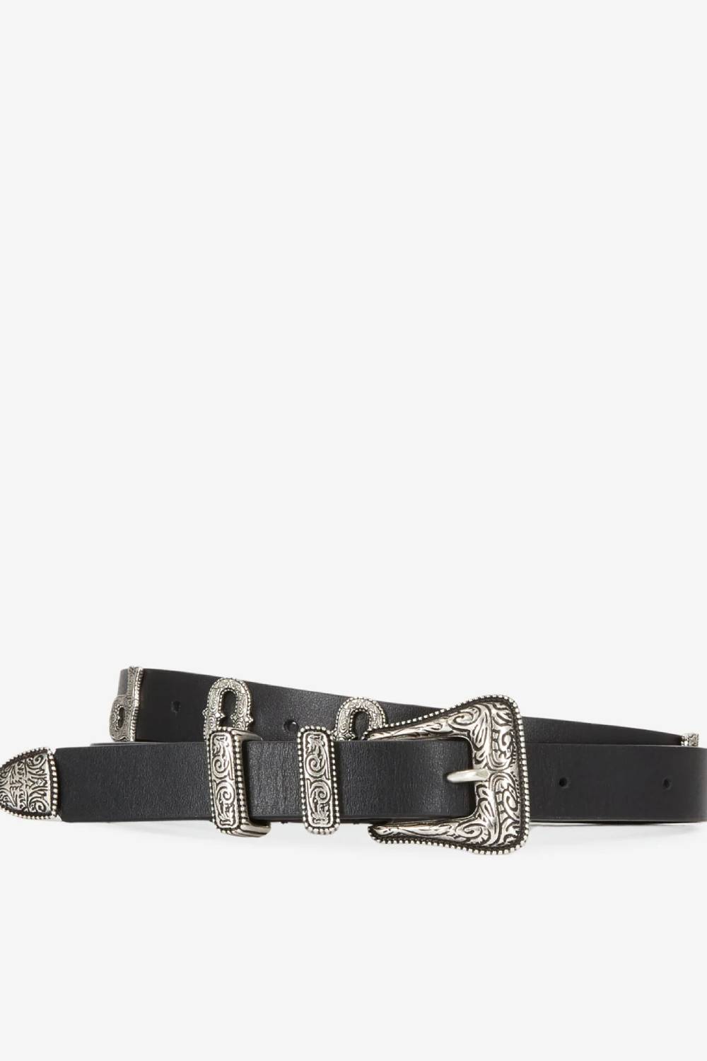 The Kooples Thin Black Belt