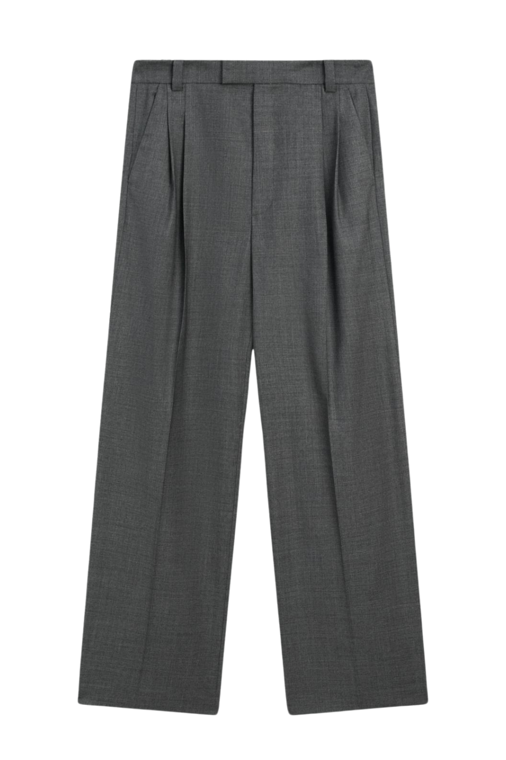 Straight-Leg Pleated Wool Trousers Co-Ord