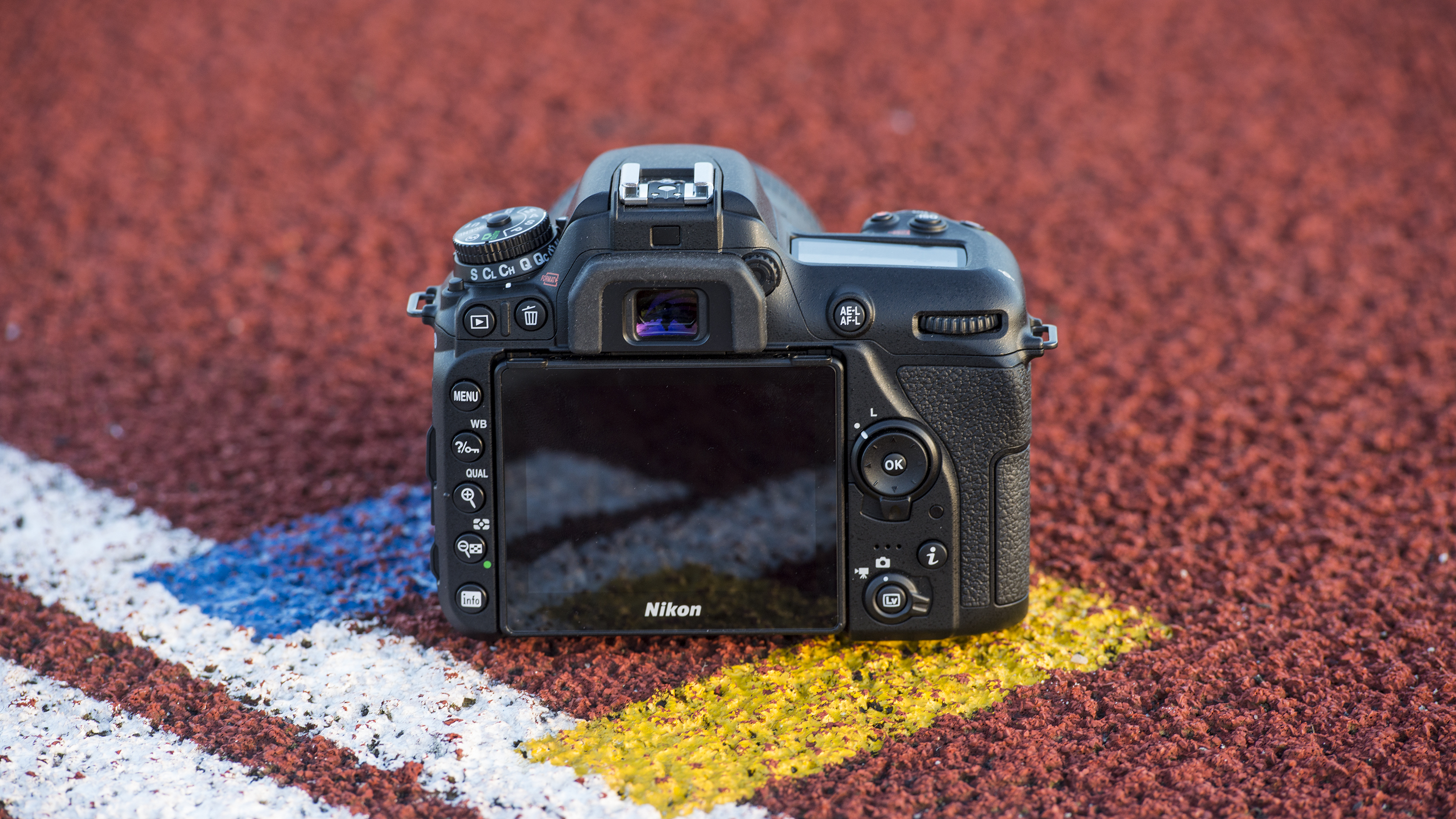 Nikon D7500 on an athletics track