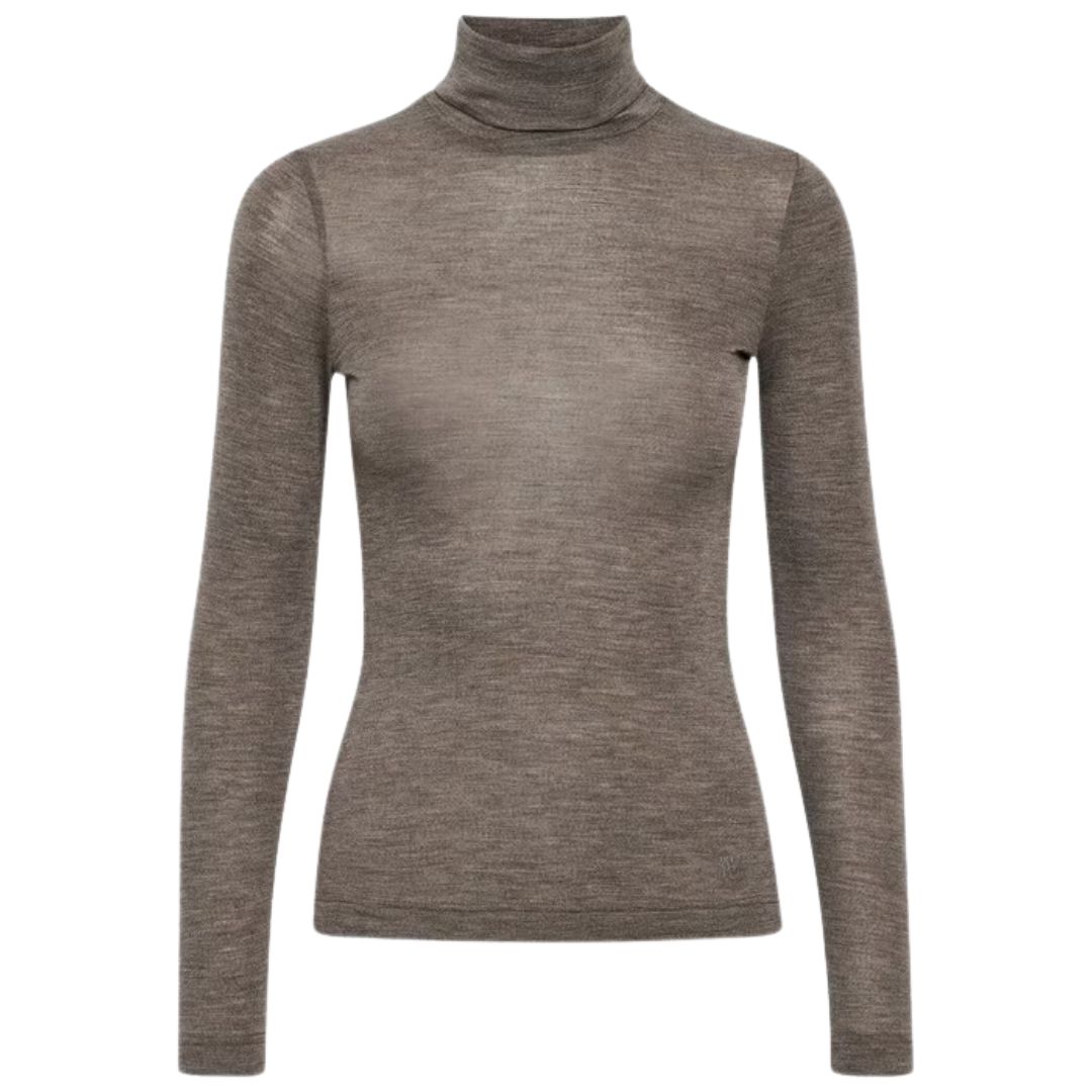 In Wear Fang Roll Neck Wool Top