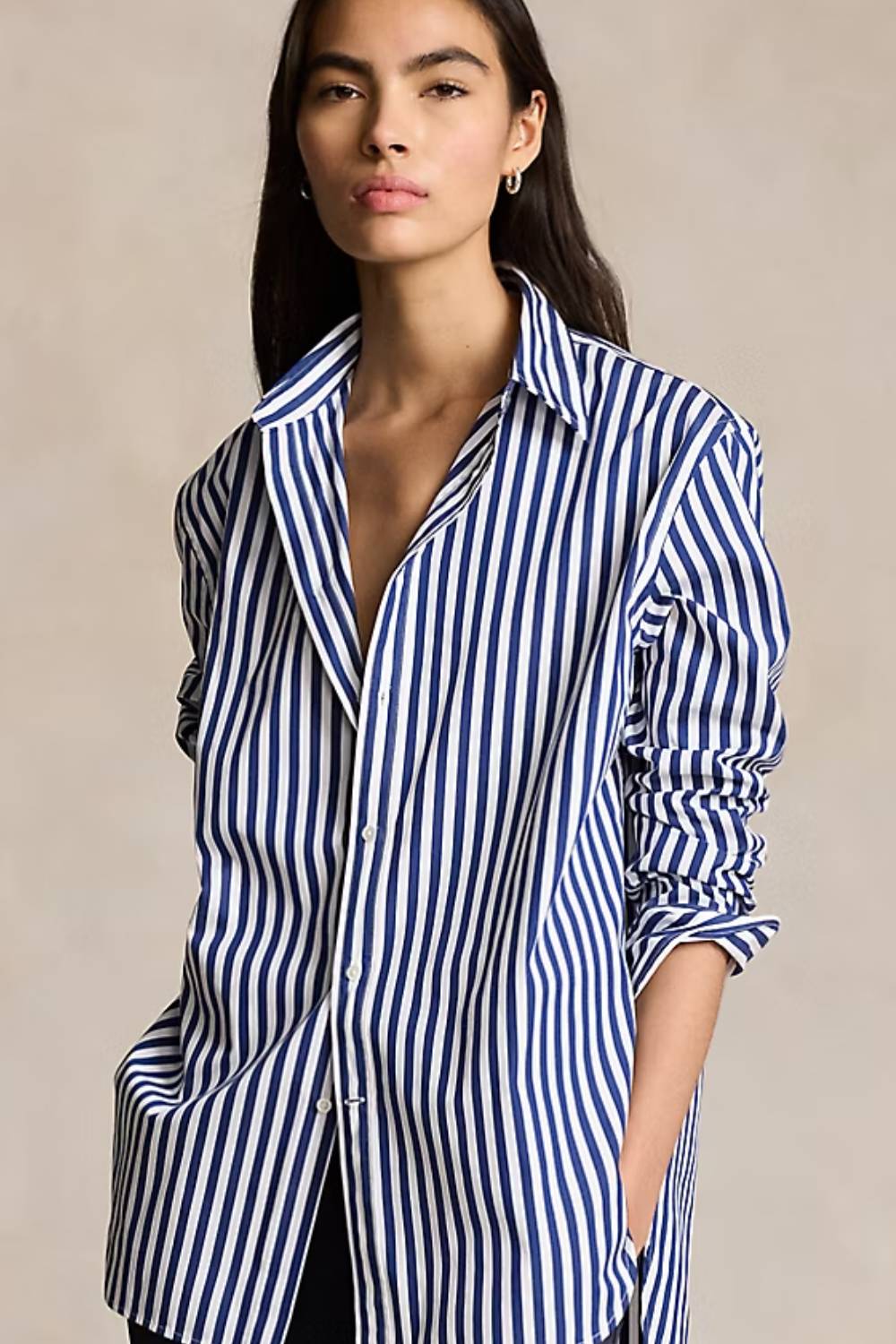 Ralph Lauren Oversize Fit Striped Cotton Shirt