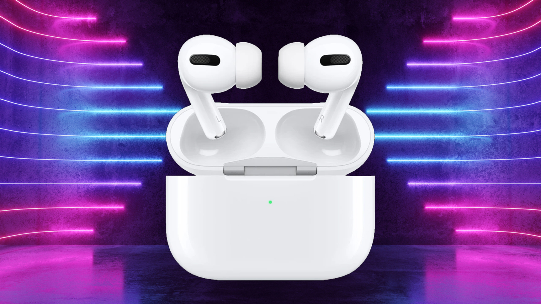 the apple airpods pro with their charging case