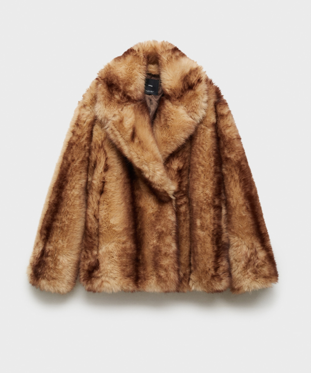 Mango Faux Fur Coat