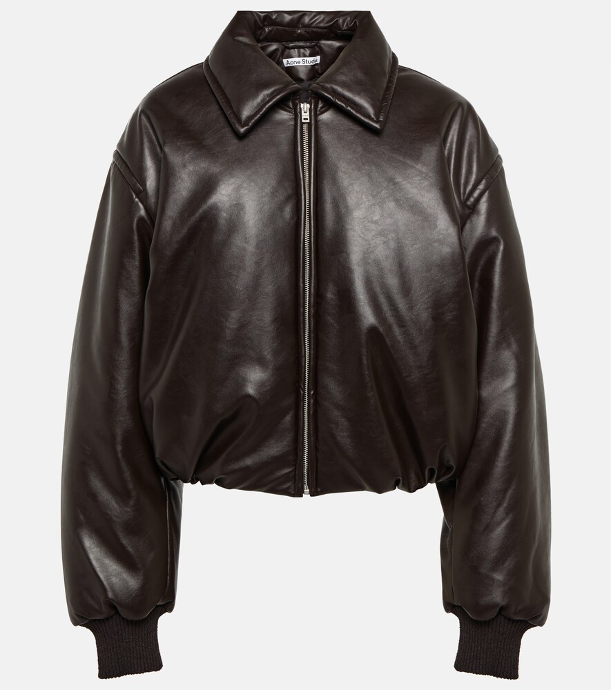 Padded Coated Jersey Bomber Jacket