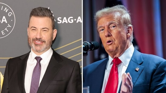 Jimmy Kimmel details shocking flaw in Donald Trump's tariffs plan (Photo by KEVIN WINTER / GETTY IMAGES NORTH AMERICA / Getty Images via AFP, Allison Robbert/Pool via AP, File)