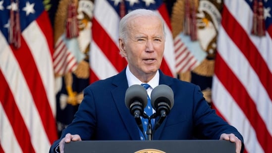 US President Joe Biden speaks about a ceasefire between Israel and Hezbollah in Lebanon, in the Rose Garden of the White House on November 26, 2024, in Washington, DC.