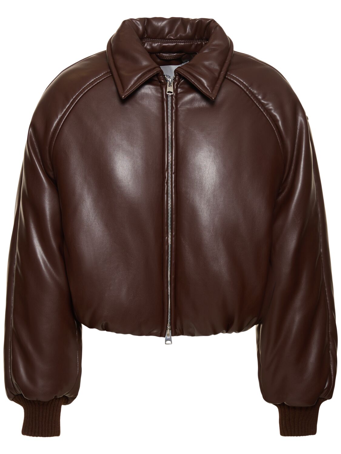 Faux Leather Premier Bomber - Black