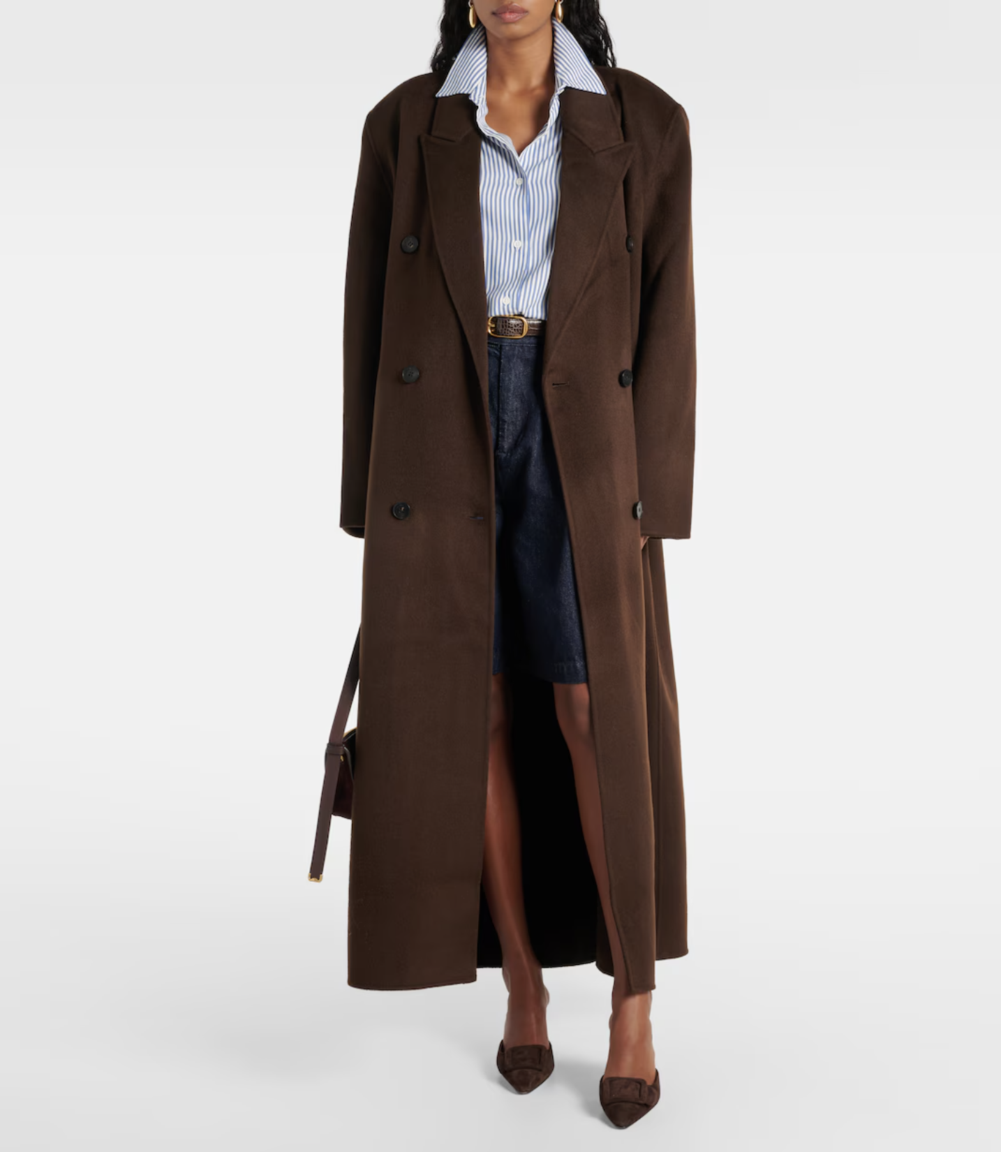 Gaia Double-Breasted Wool-Blend Coat