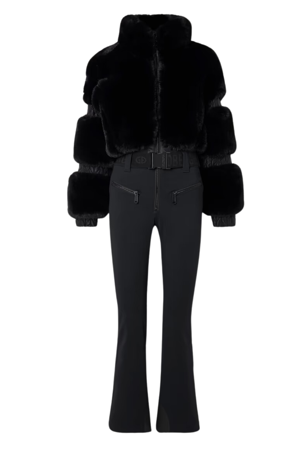 Lieke Belted Faux-Fur Ski Suit