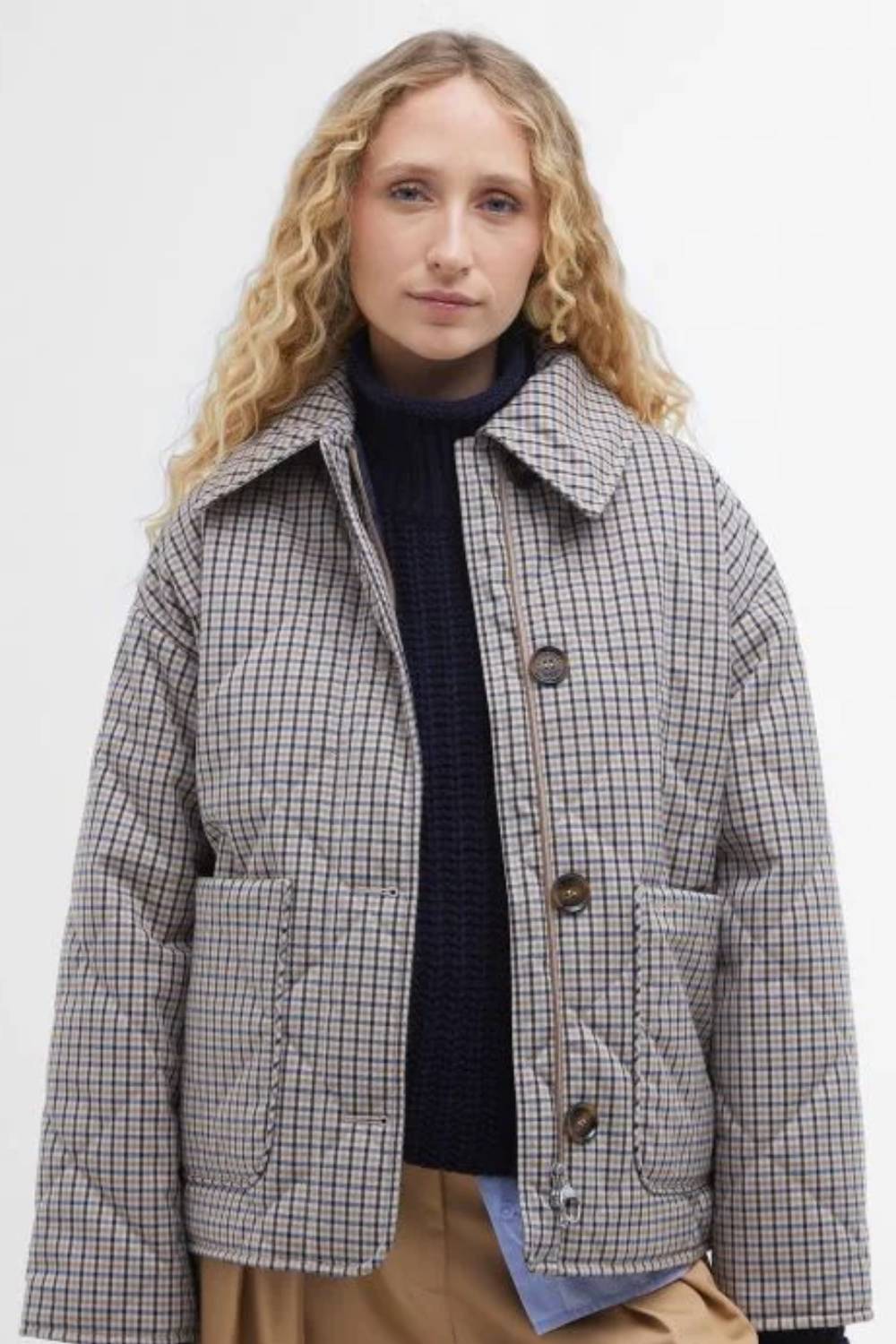 Barbour Cassidie Check Quilted Jacket