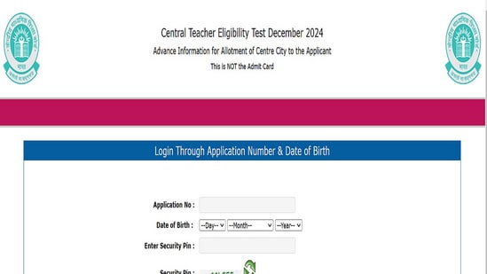 CTET December 2024: Exam city slip out, link to check city intimation slip here