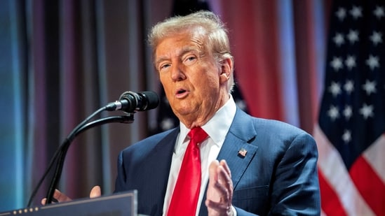 FILE PHOTO: US President-elect Donald Trump speaks during a meeting with House Republicans at the Hyatt Regency hotel in Washington, DC, U.S. on November 13, 2024.(via REUTERS)