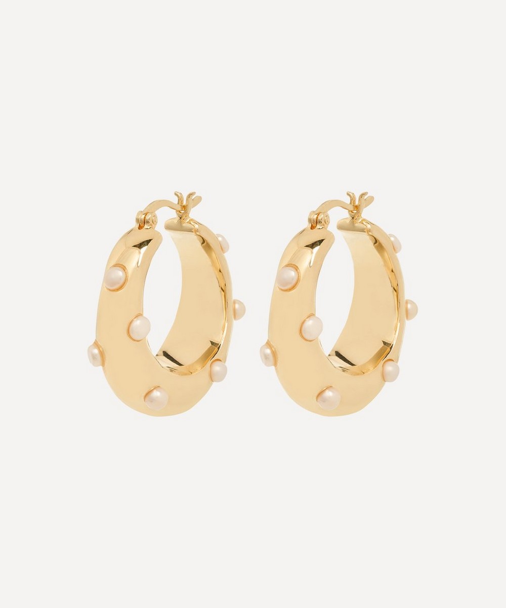 X Liberty Gold-Plated Twist a Classic Hoop Earrings