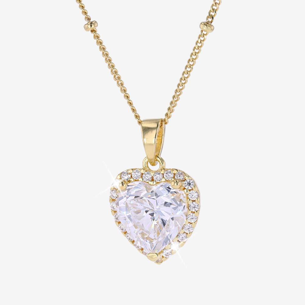 18ct Gold Vermeil on Silver Designer Heart Necklace