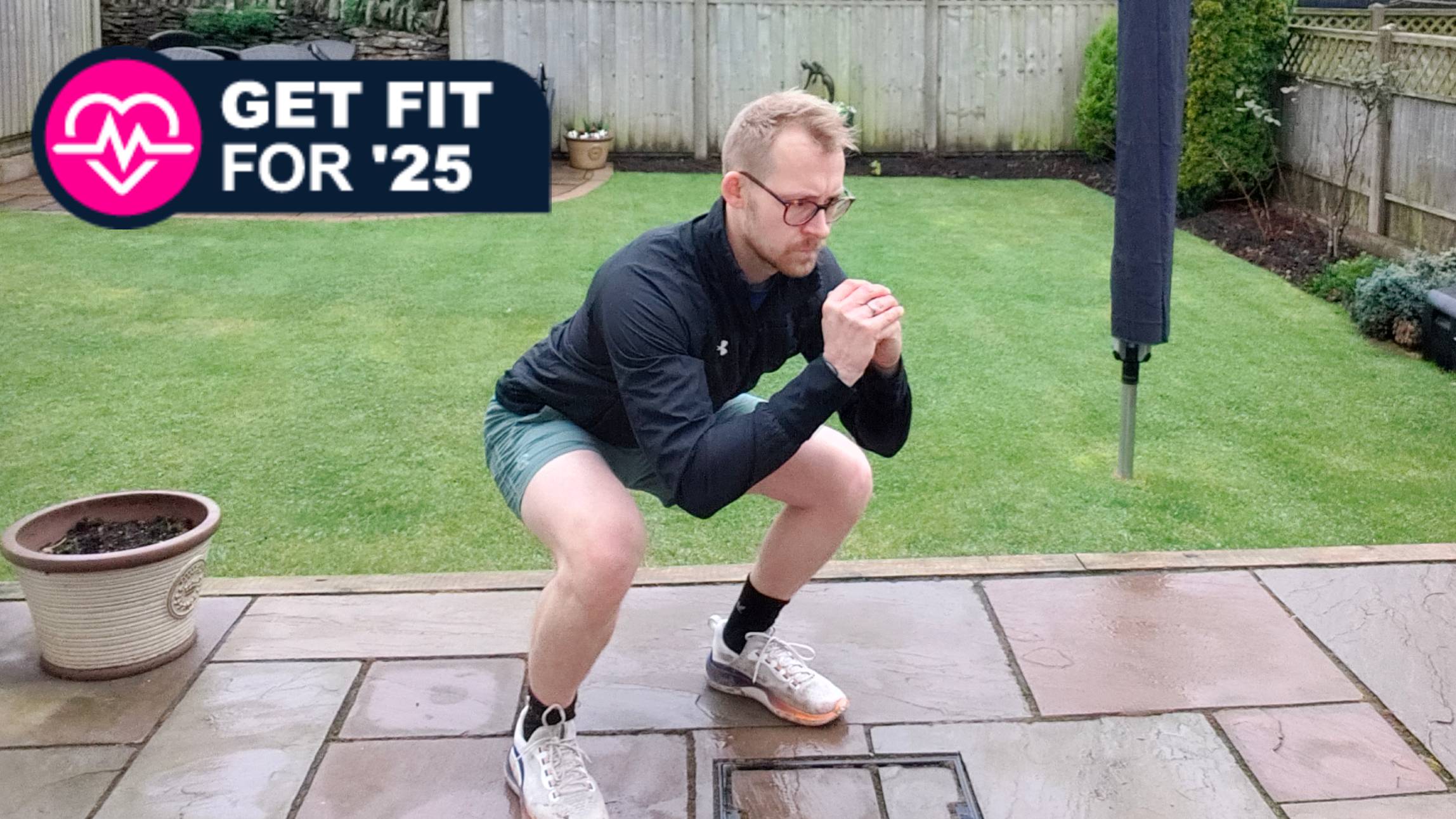 Fitness editor doing a home workout