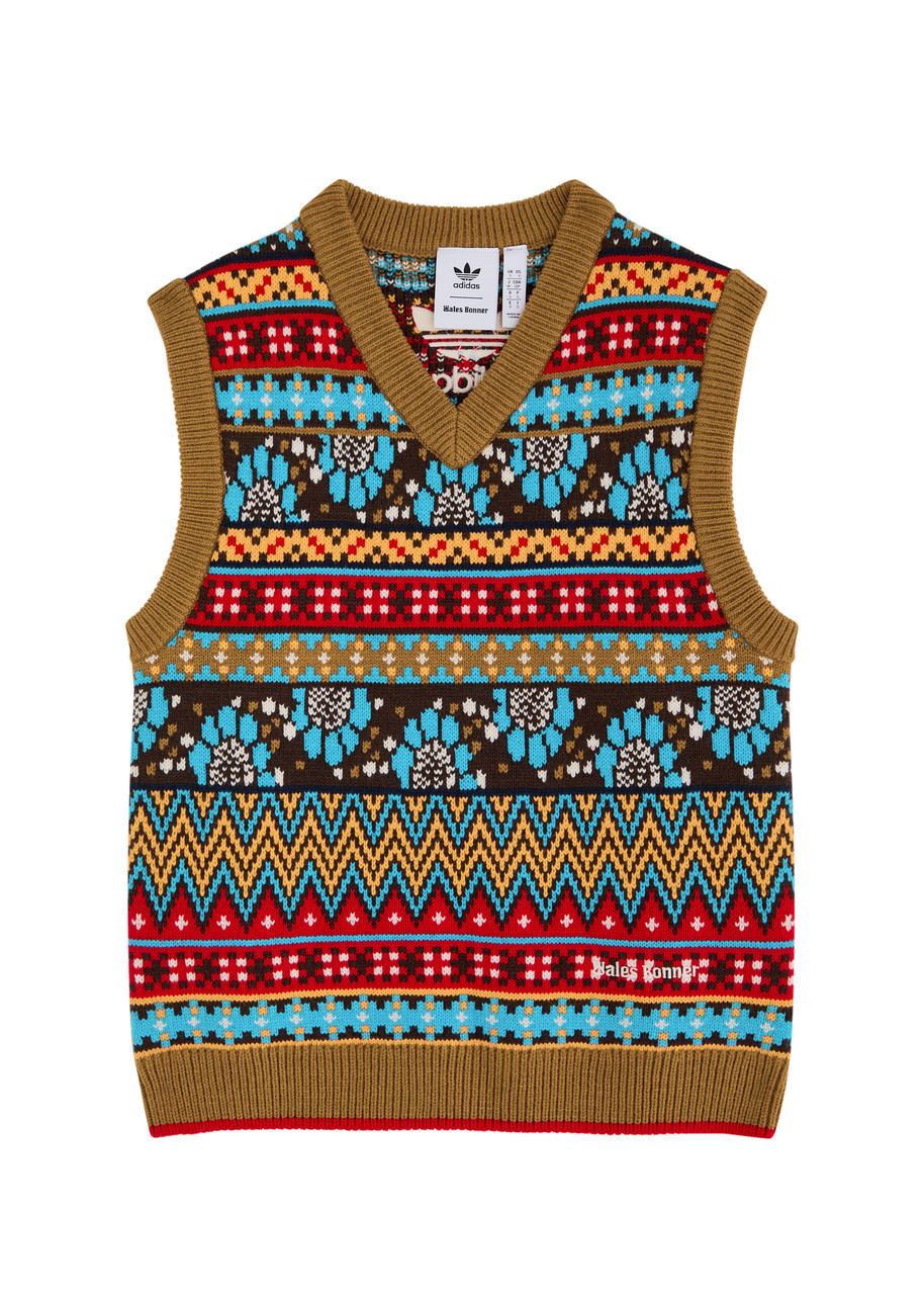 Logo Intarsia Knitted Vest