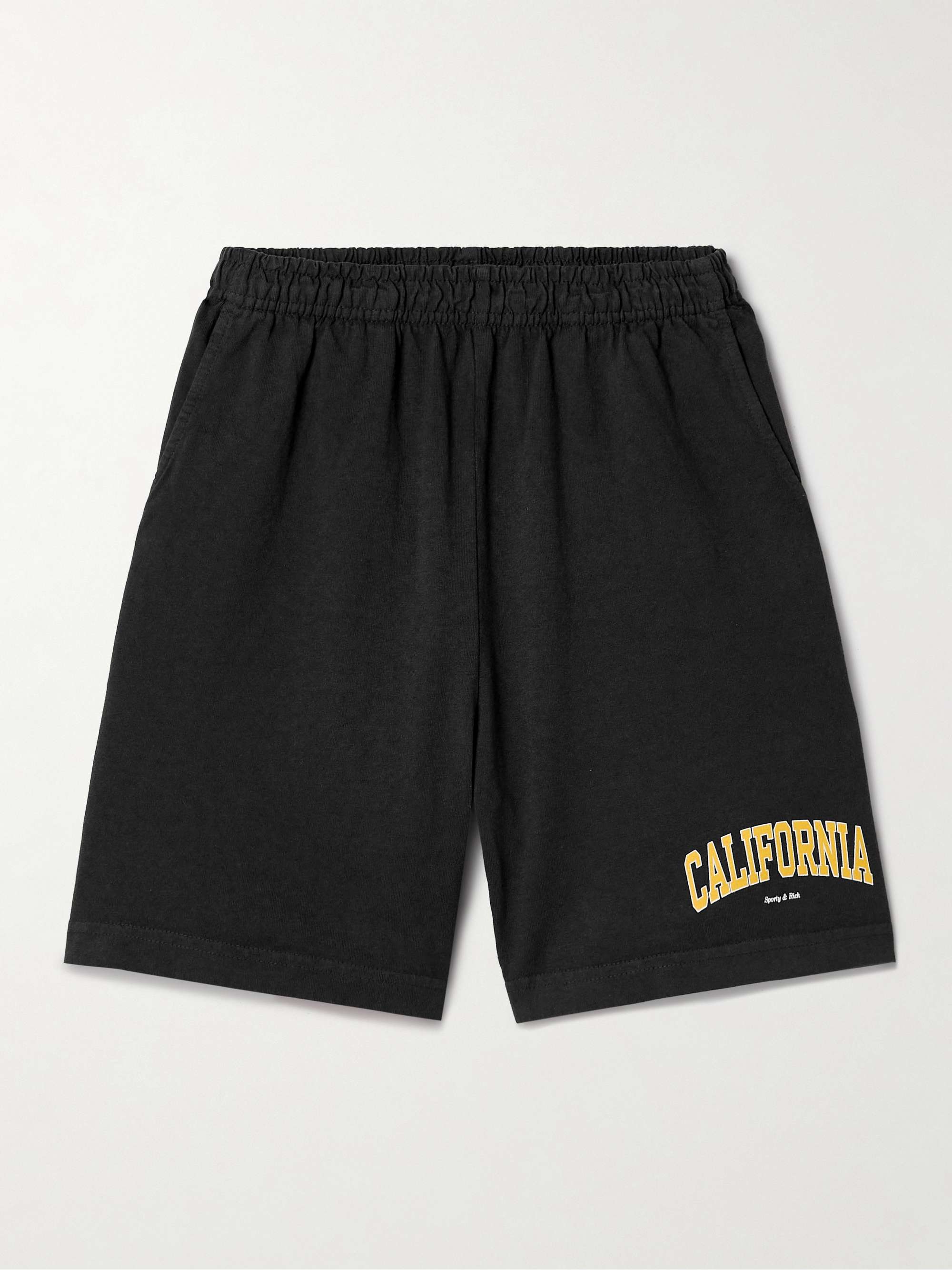 California Gym Printed Cotton-Jersey Shorts