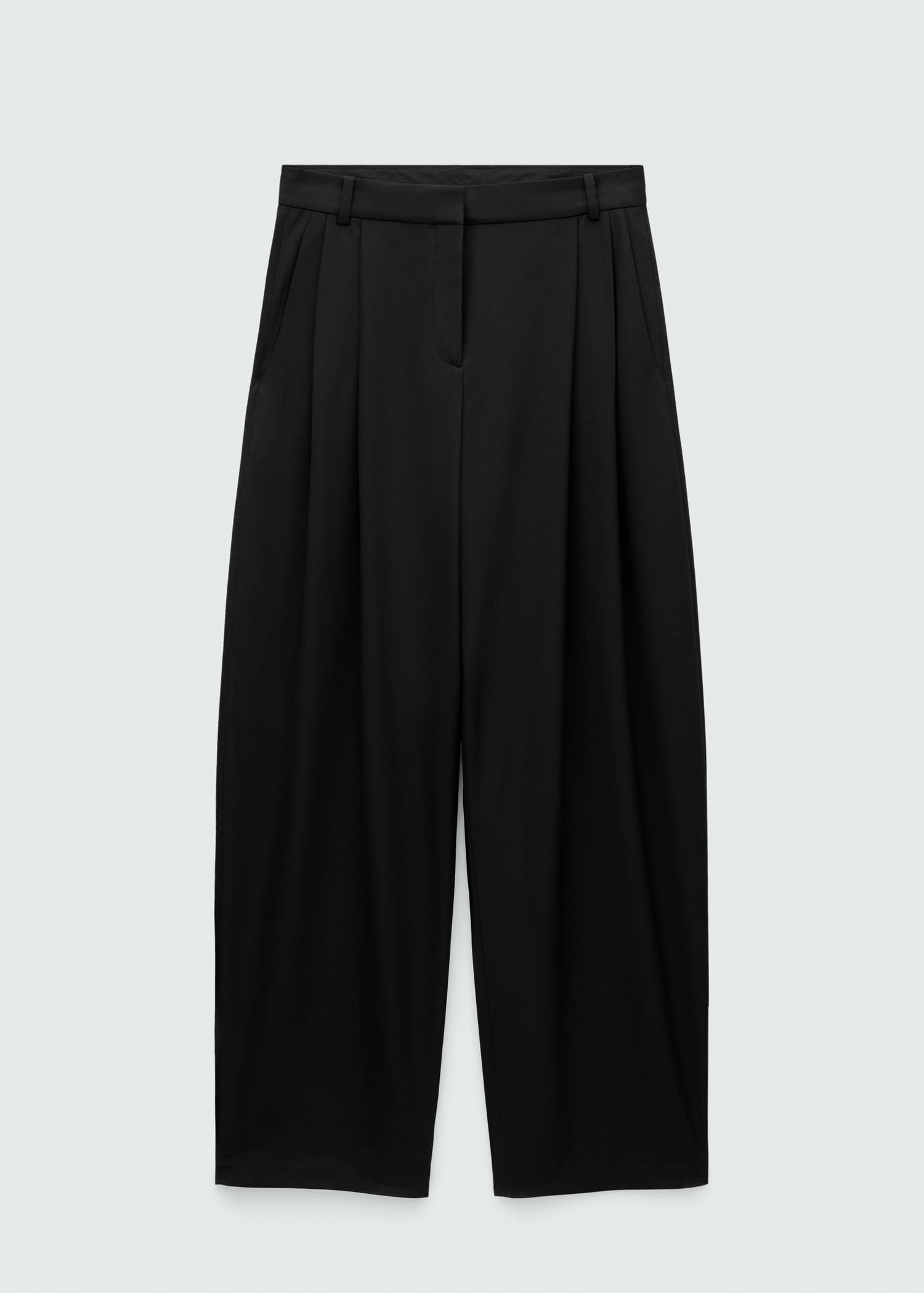 Pleat Detail Wool Trousers - Women | Mango United Kingdom