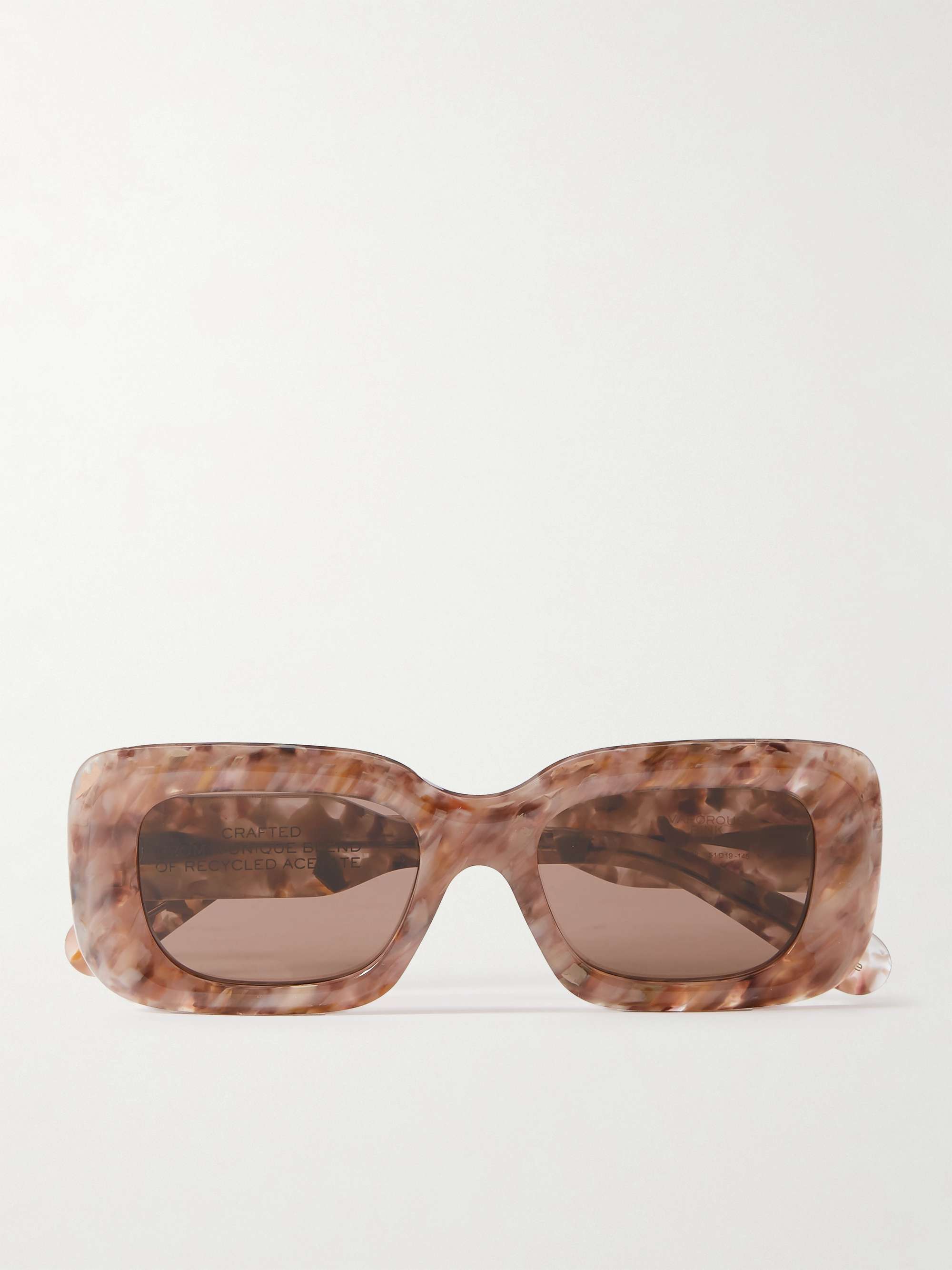 Speckled Square-Frame Acetate Sunglasses