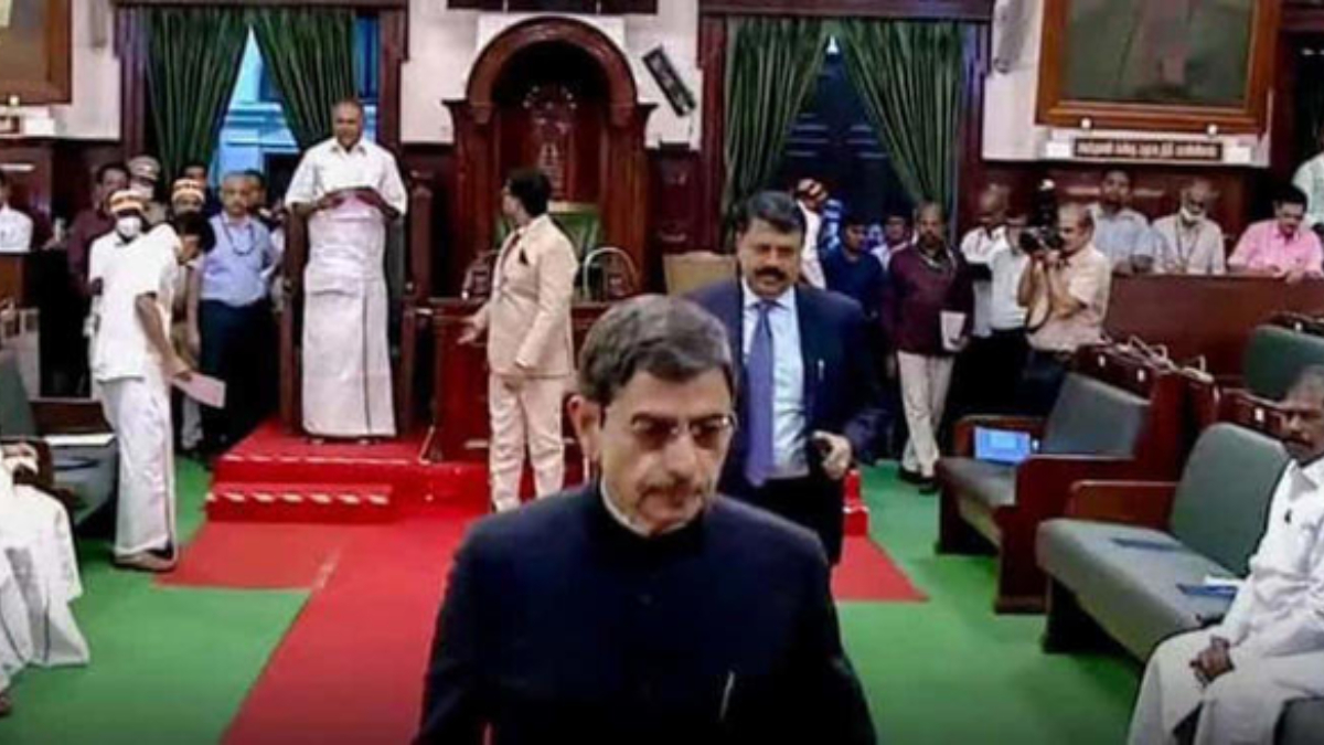 Tamil Nadu Assembly: Governor R N Ravi Walks Out Again Over National Anthem Row; CM MK Stalin Criticises Action