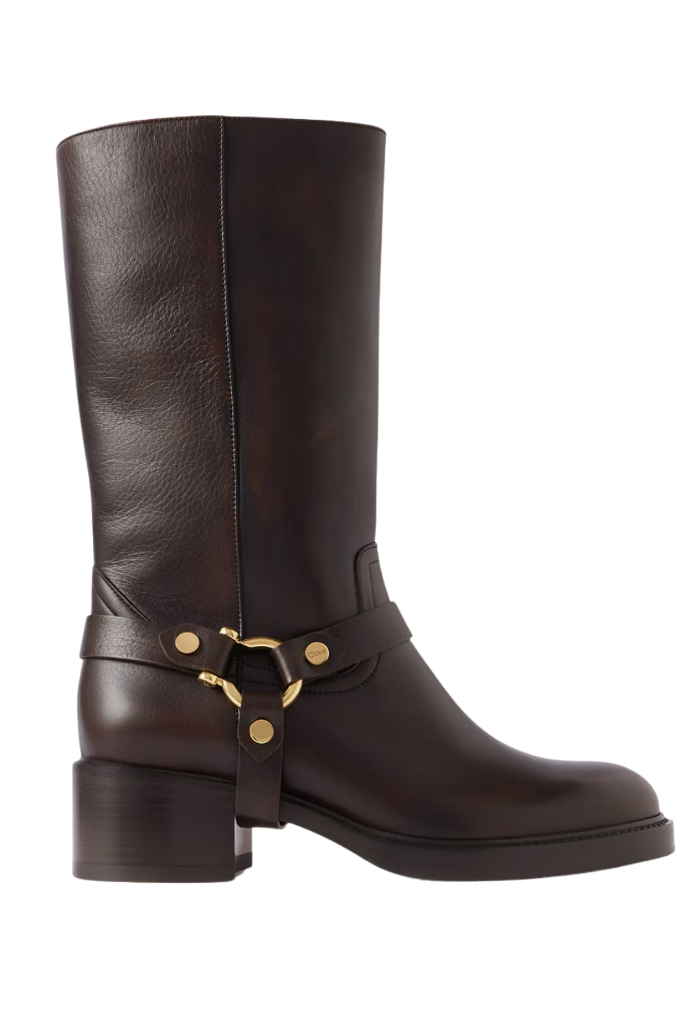 Dakota Buckled Leather Ankle Boots