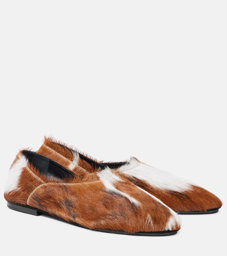 Calf Hair Slip-On Shoes