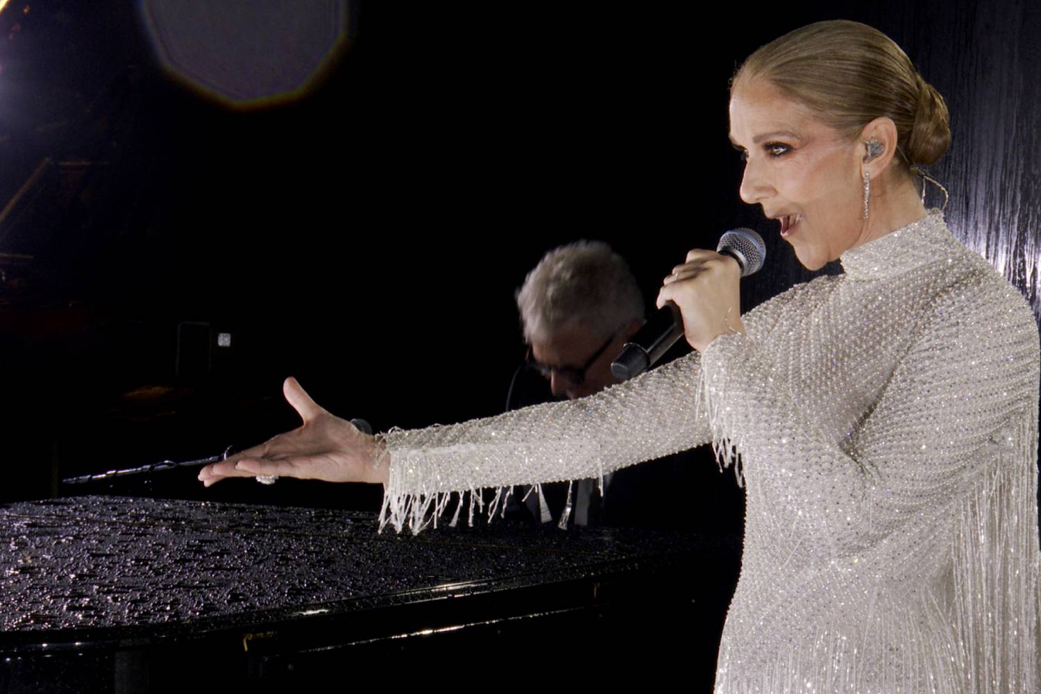 Celine Dion at the Olympics in Paris