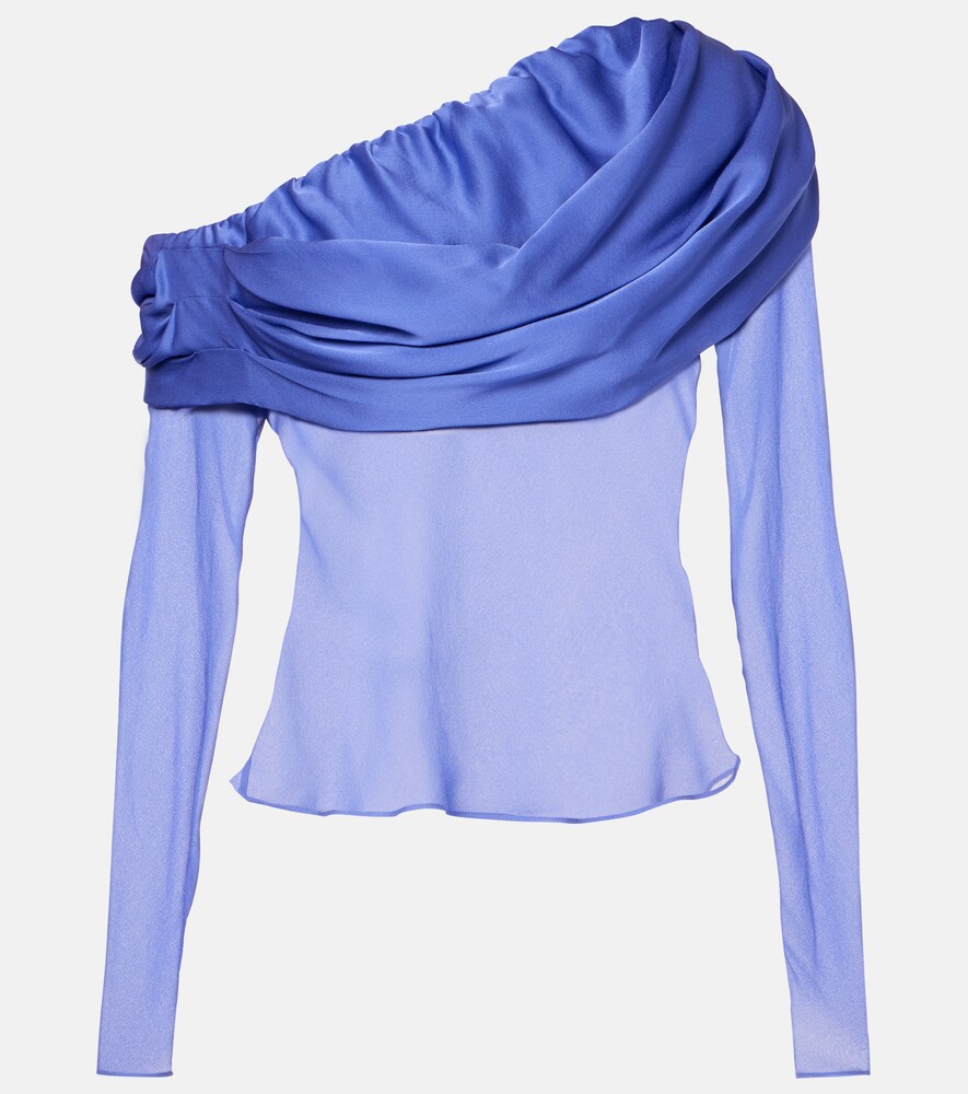 Draped Silk Top