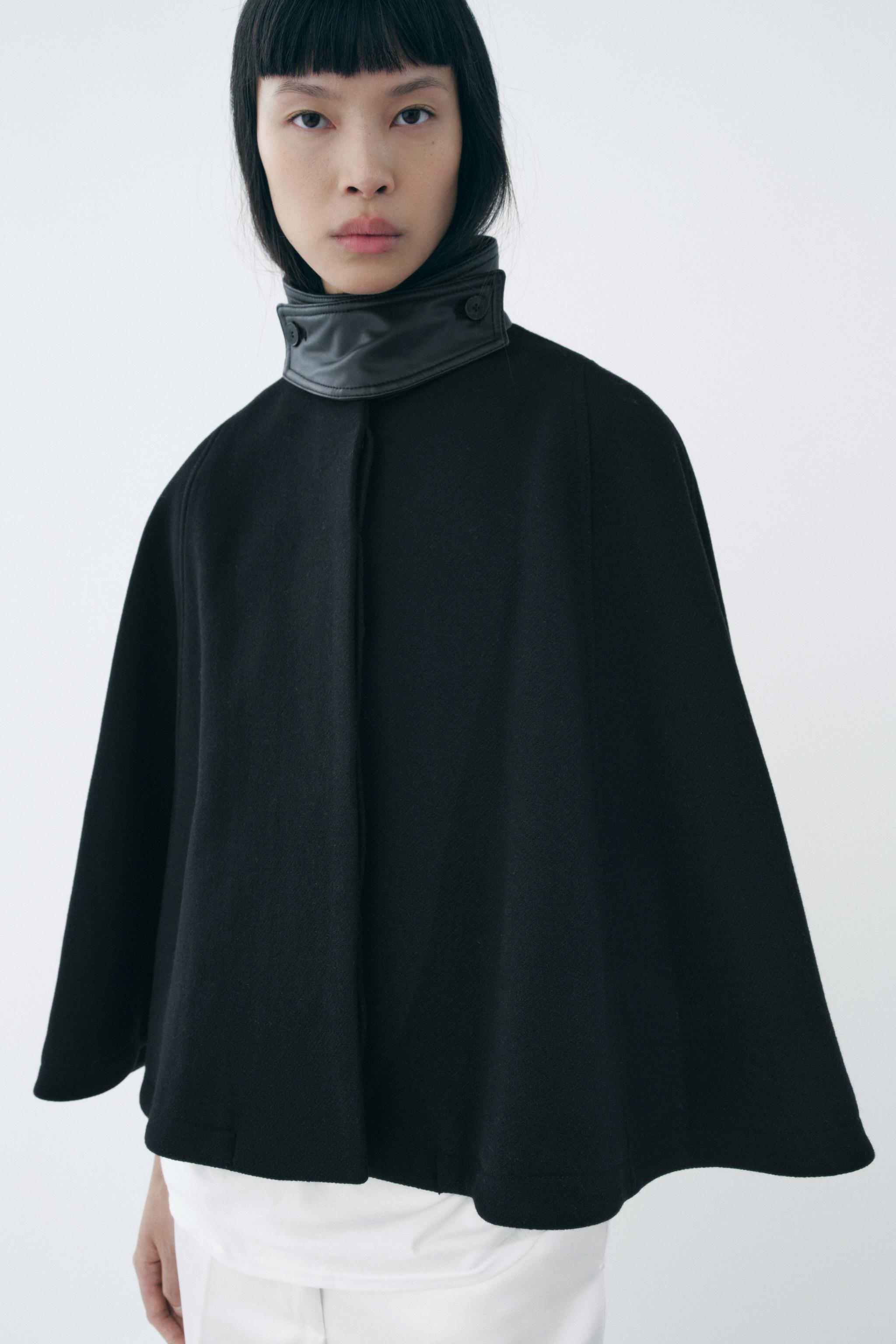 Zw Collection Manteco Wool Blend Cape