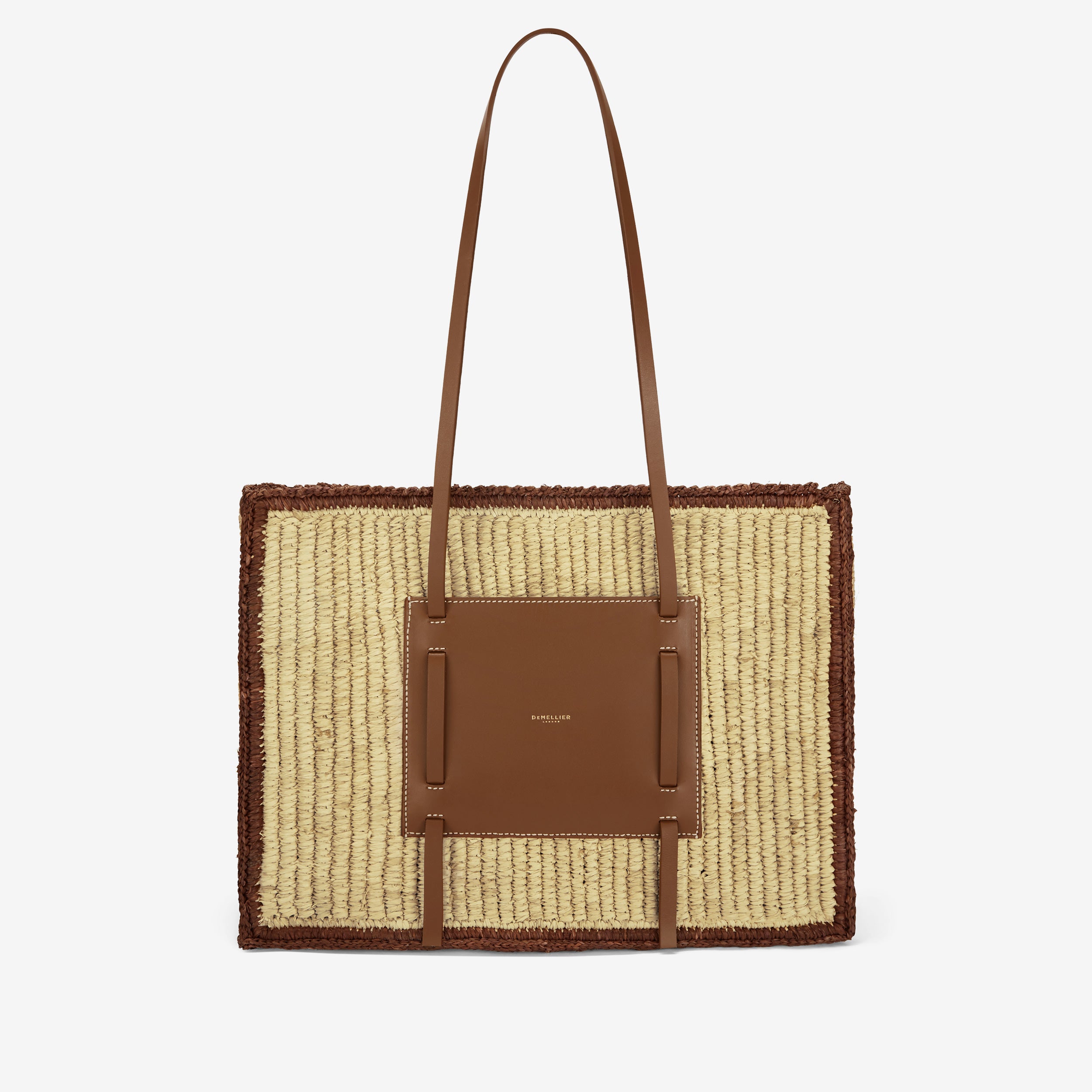 The Capri | Natural Raffia & Tan Smooth | Demellier