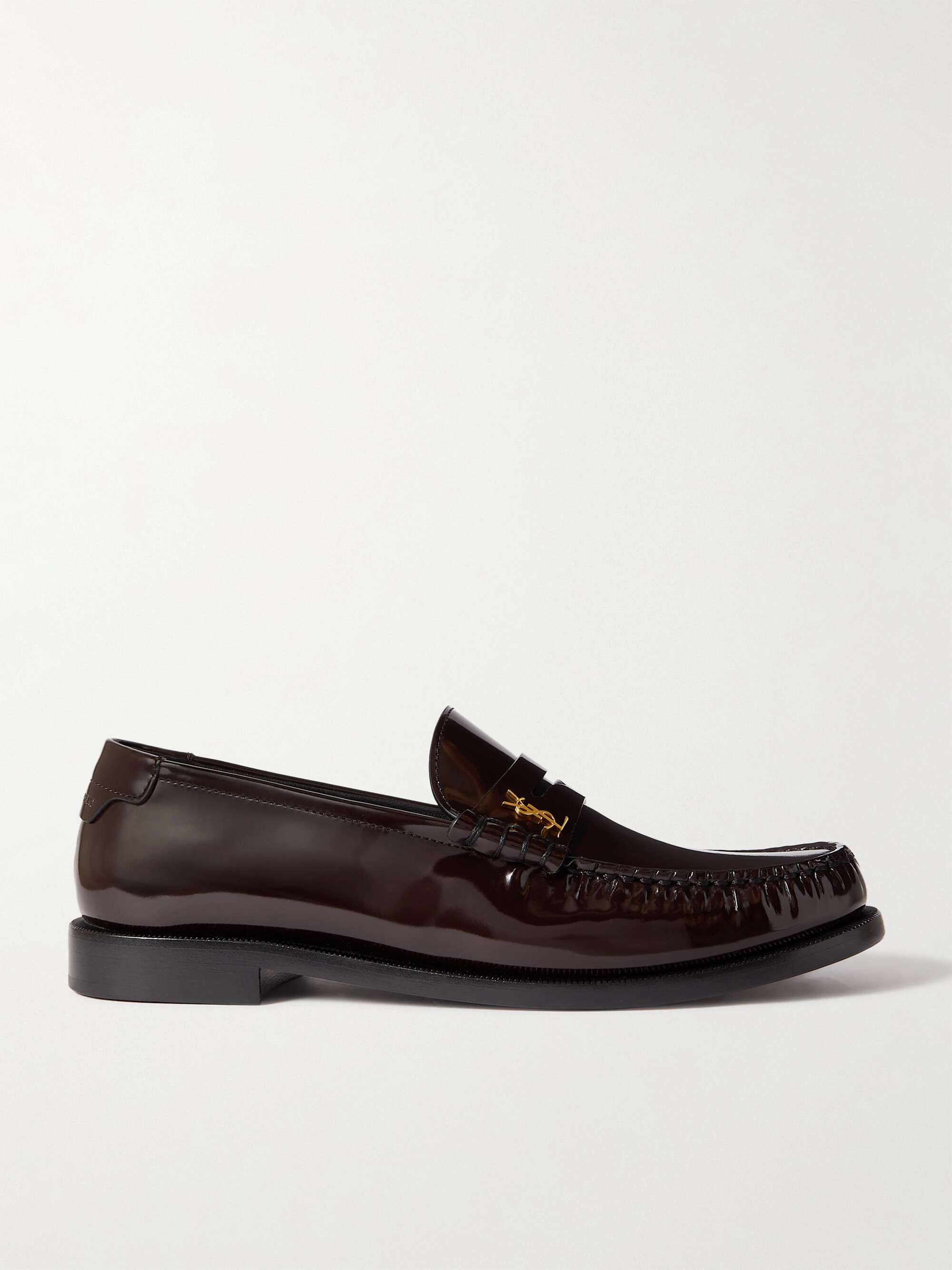 Le Loafer Logo-Embellished Patent-Leather Loafers