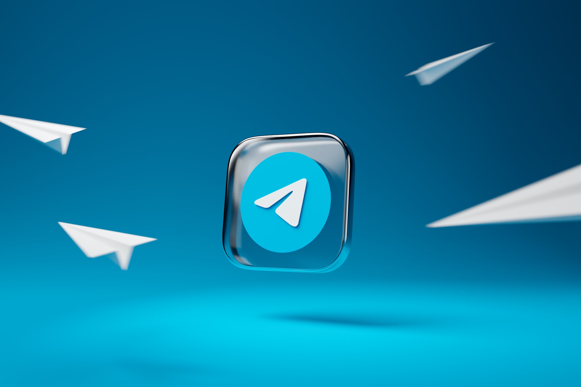 The paper plane icon logo of Telegram