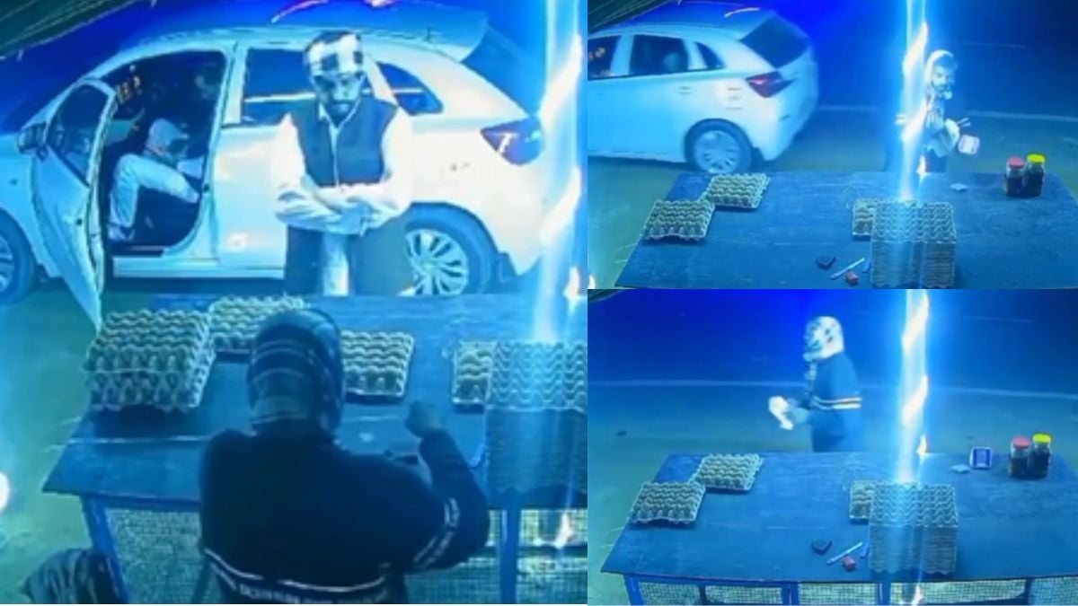 Punjab Man Flees In Car Without Paying Roadside Vendor For 6 Crates Of Eggs; CCTV Video Goes Viral