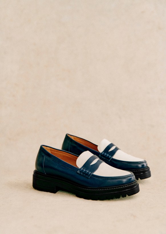 Albane Loafers - Multi Navy - Smooth Ovine Leather - Sézane