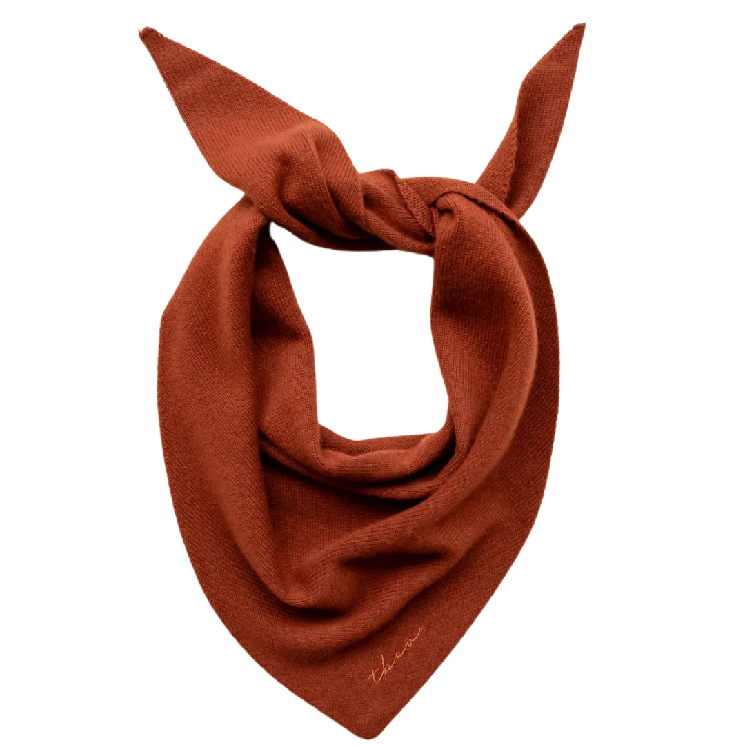 Pre-Order Merino Triangle Scarf in Rust