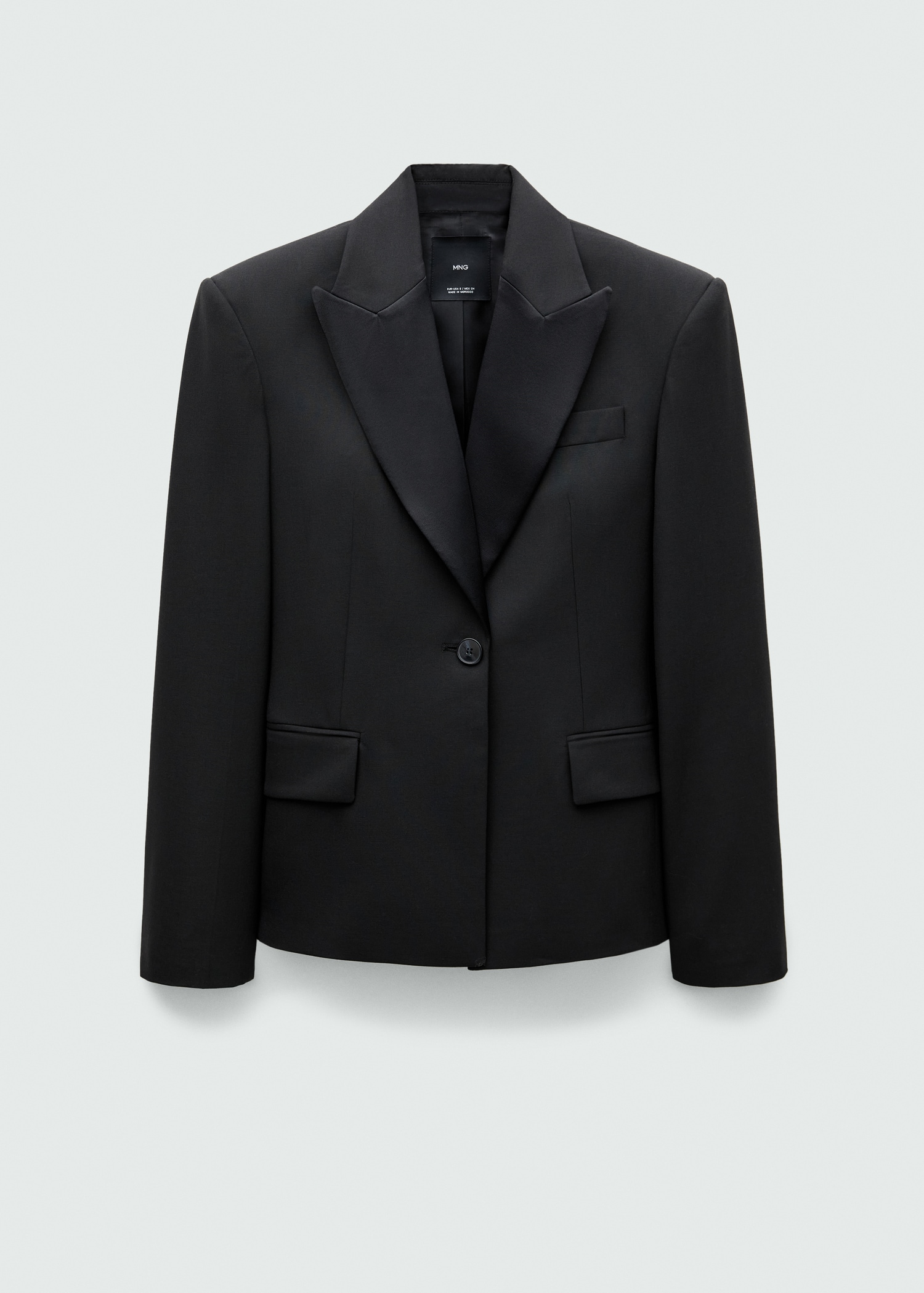 Wool Jacket With Satin Lapels - Women | Mango United Kingdom