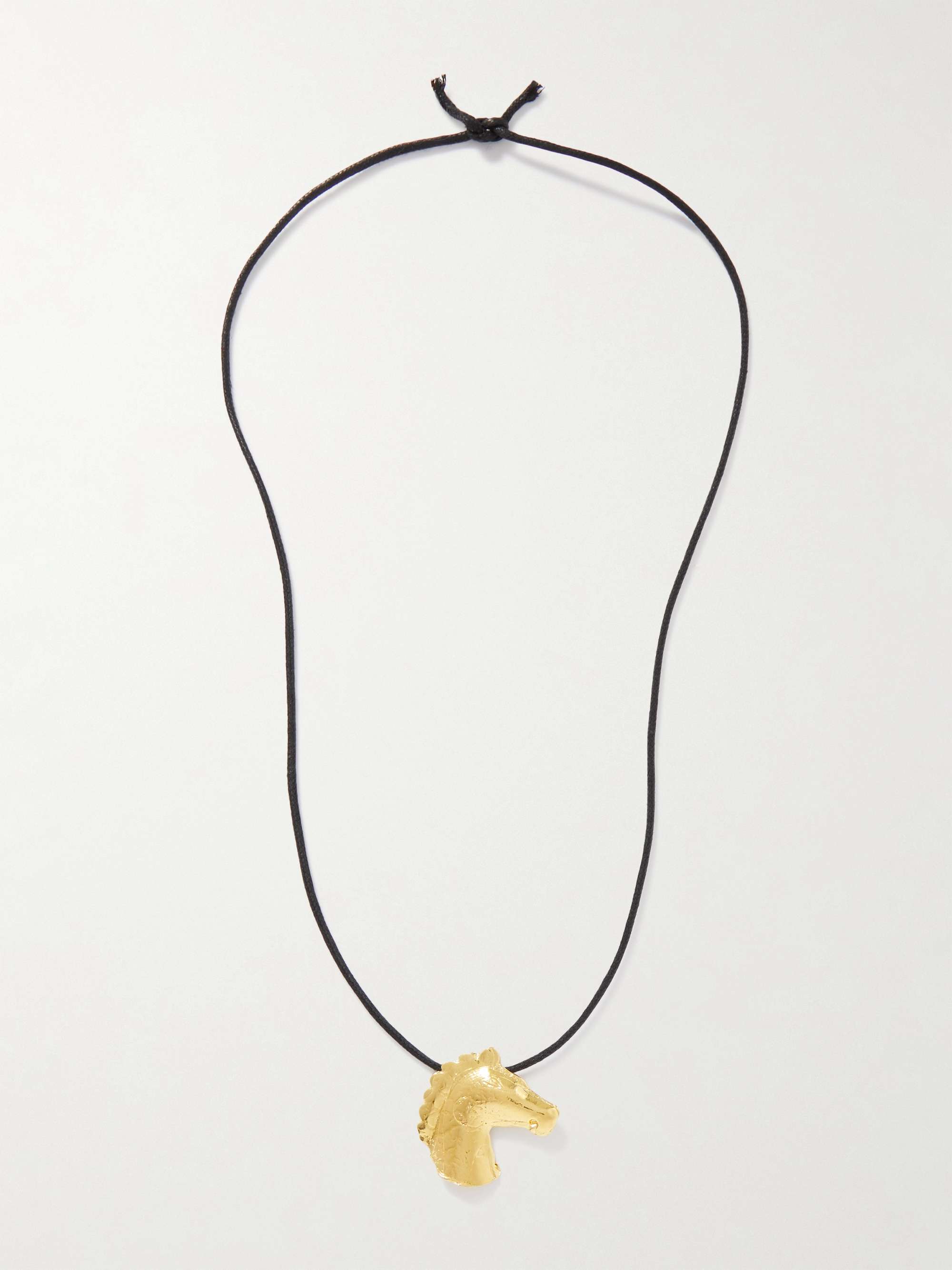 Aethon Gold-Plated and Cord Necklace