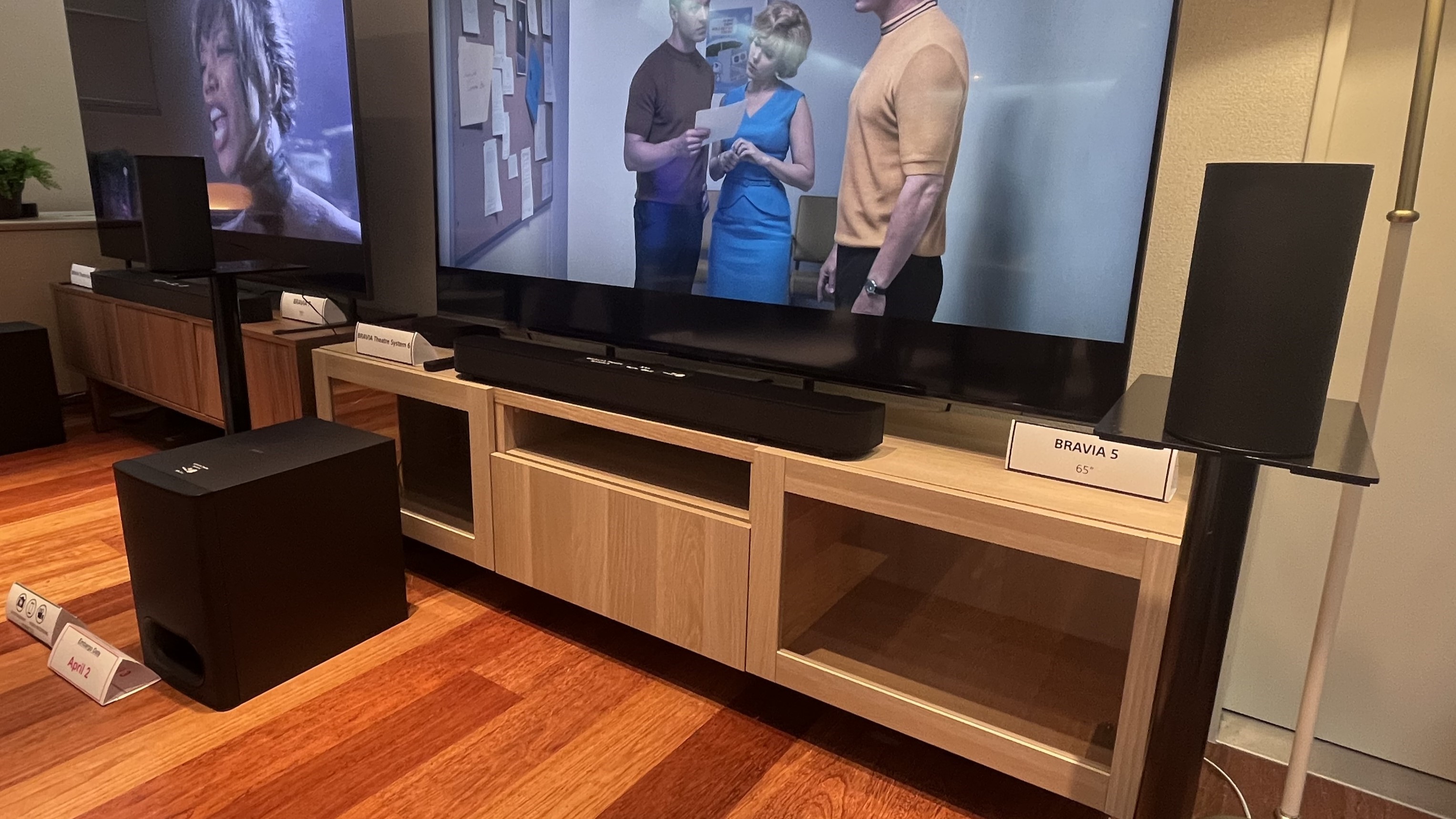 Sony Bravia Theater System 6 at demo with Sony TV