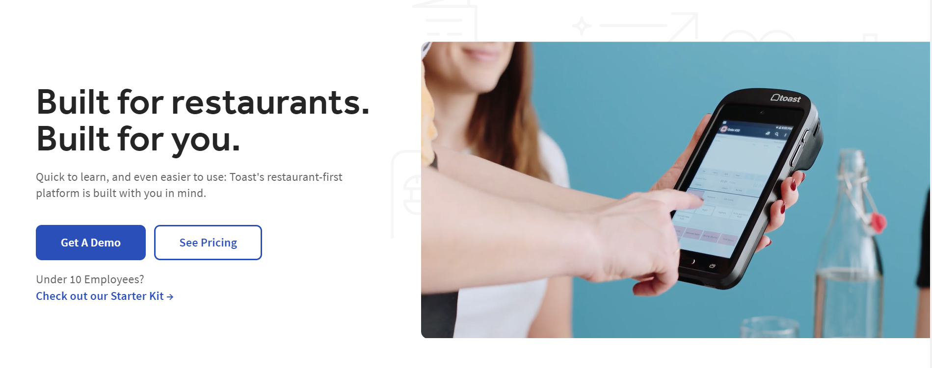 Website screenshot for Toast POS