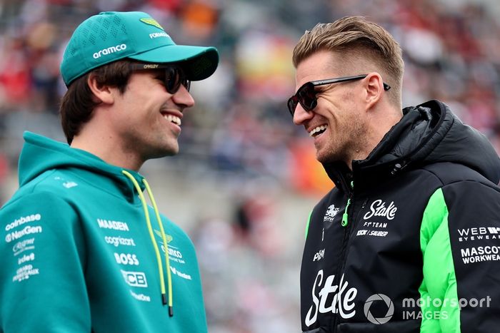 Nico Hulkenberg, Sauber, Lance Stroll, Aston Martin Racing