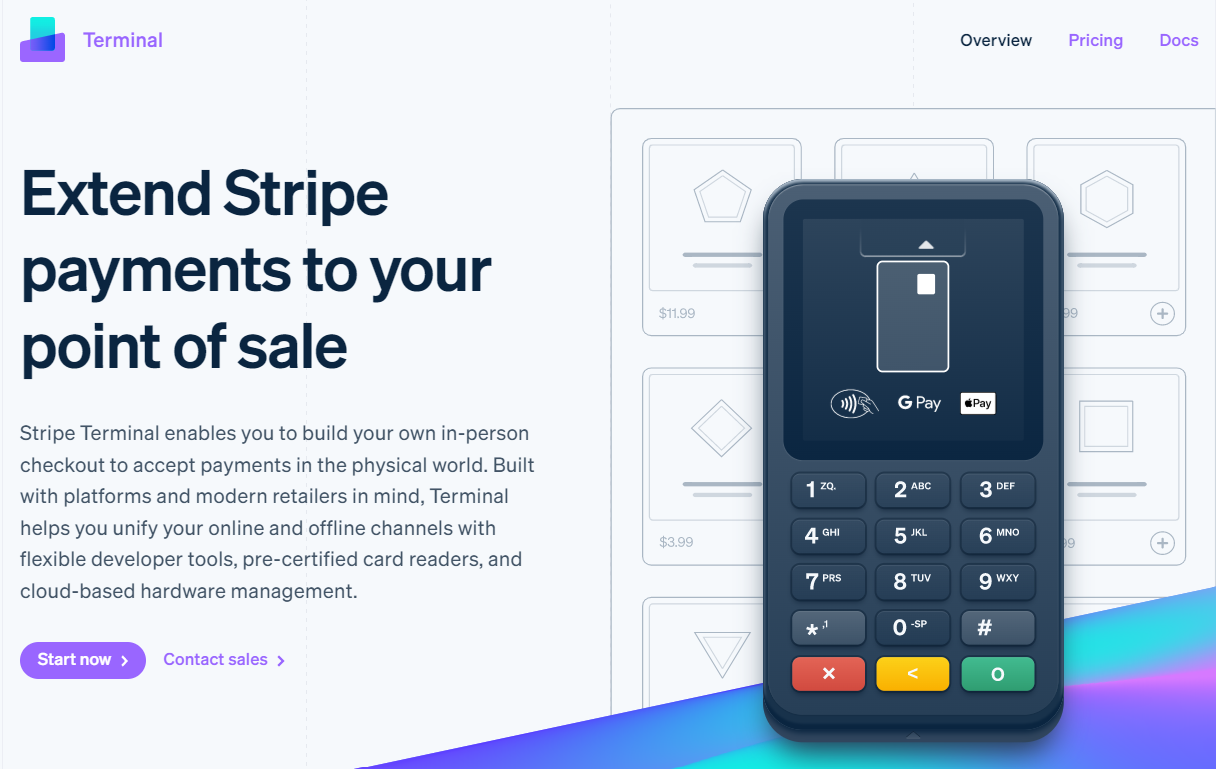 Stripe Terminal website screenshot